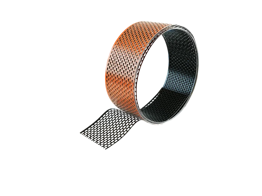 Schutzlüftungsband Aluminium AL 100 mm – 1 Rolle/5 lfm (ziegelrot/anthrazit) – Hauptfoto