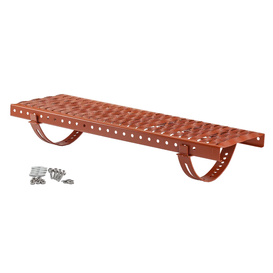 Trittplattform-Set 250×800 mm (Plattform, 2× Halter, Verbindungsmaterial) – Hauptfoto