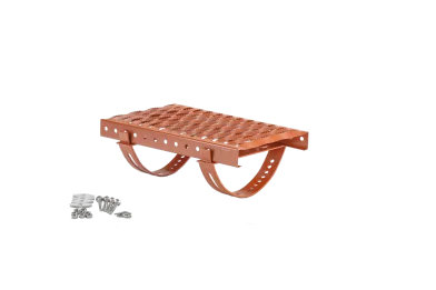 Trittplattform-Set 250×400 mm (Plattform, 2× Halter, Verbindungsmaterial)