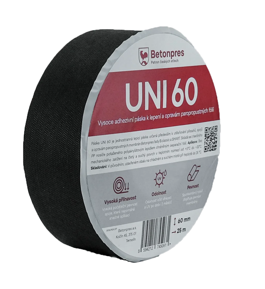 UNI 60 – Klebeband für diffusionsoffene Folien 60 mm – 25 m – Hauptfoto